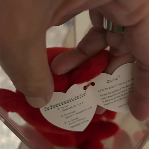 Ty Plush Red Bear with Flag Emblem-Brand New Mexico - Picture 4 of 4